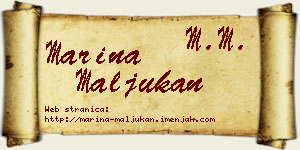 Marina Maljukan vizit kartica
